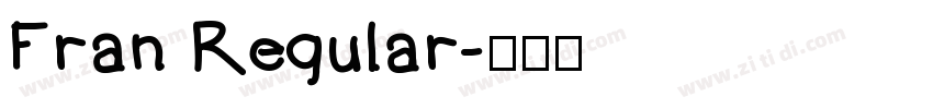 Fran Regular字体转换